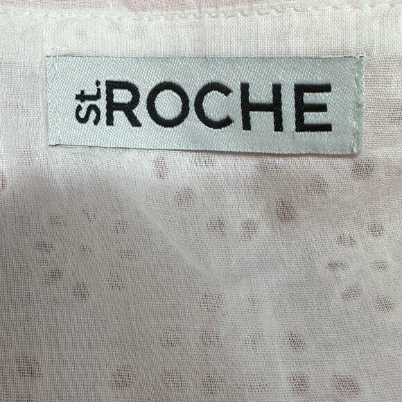 NWT | St. Roche | Winona Eyelet Midi Skirt | Off-White | Size 8 - Picture 4 of 12